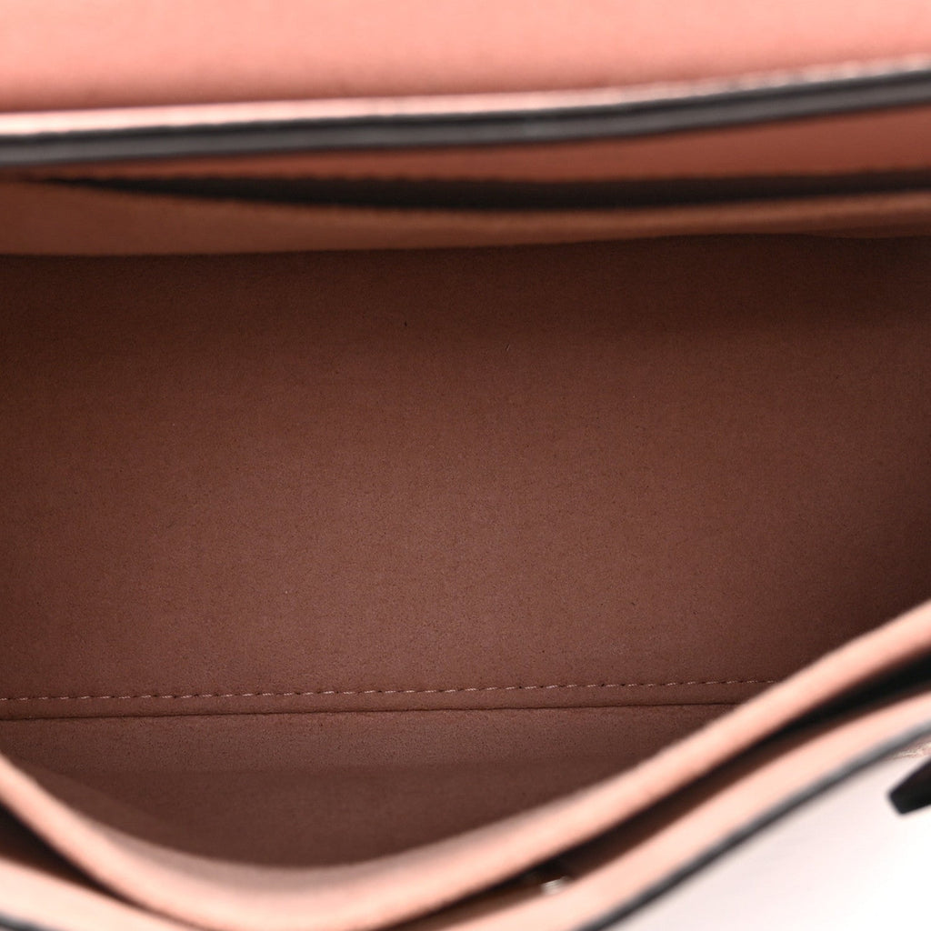Louis Vuitton Soft Calfskin Embroidered Lockme Ever BB Rose Pink Snow White Black