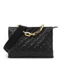 Louis Vuitton Lambskin Embossed Monogram Coussin MM Black