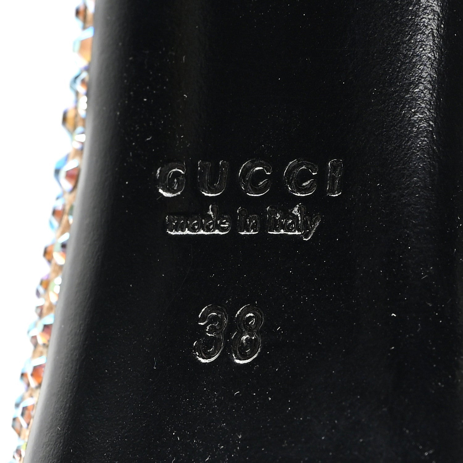 Gucci Satin Crystal Sofia Etoile Peep Toe Pumps 38 Blue