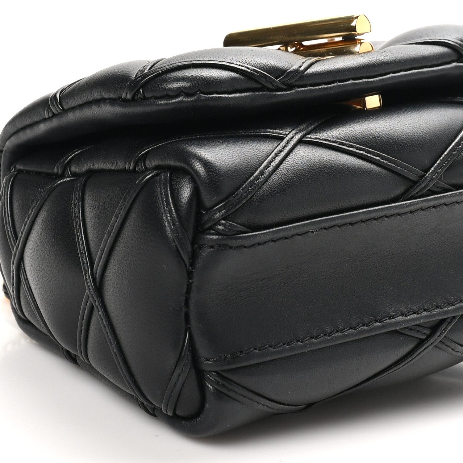 Louis Vuitton Lambskin Malletage Pico GO-14 Black