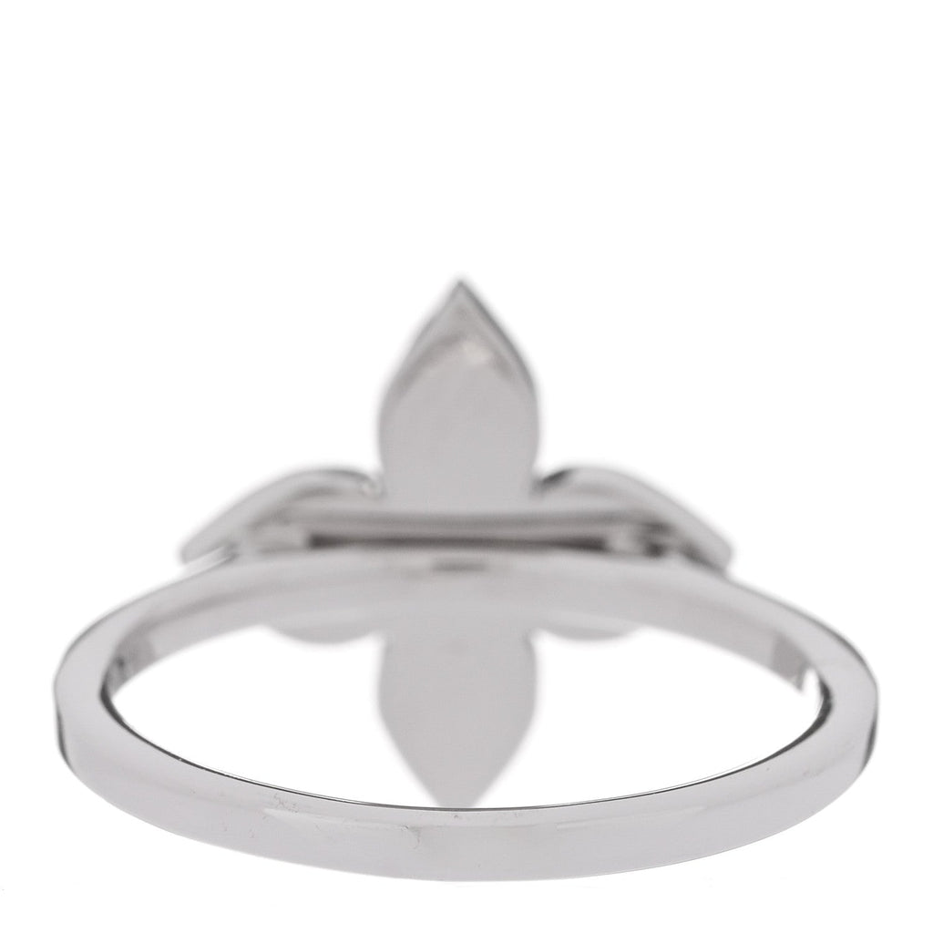 Louis Vuitton 18K White Gold Diamond Star Blossom Ring 53 6.5
