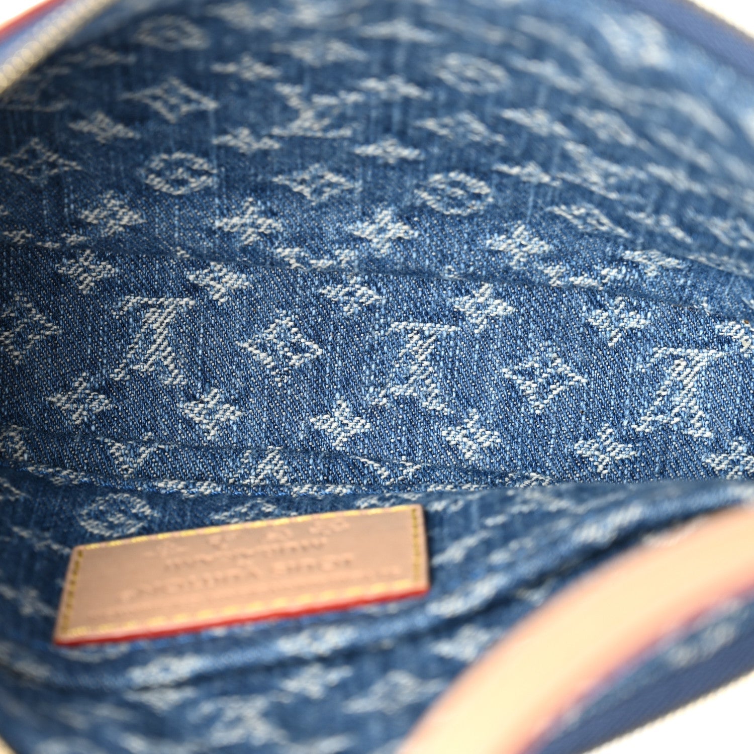 Louis Vuitton LV X TM Monogram Denim Cerises Pochette Accessories Blue