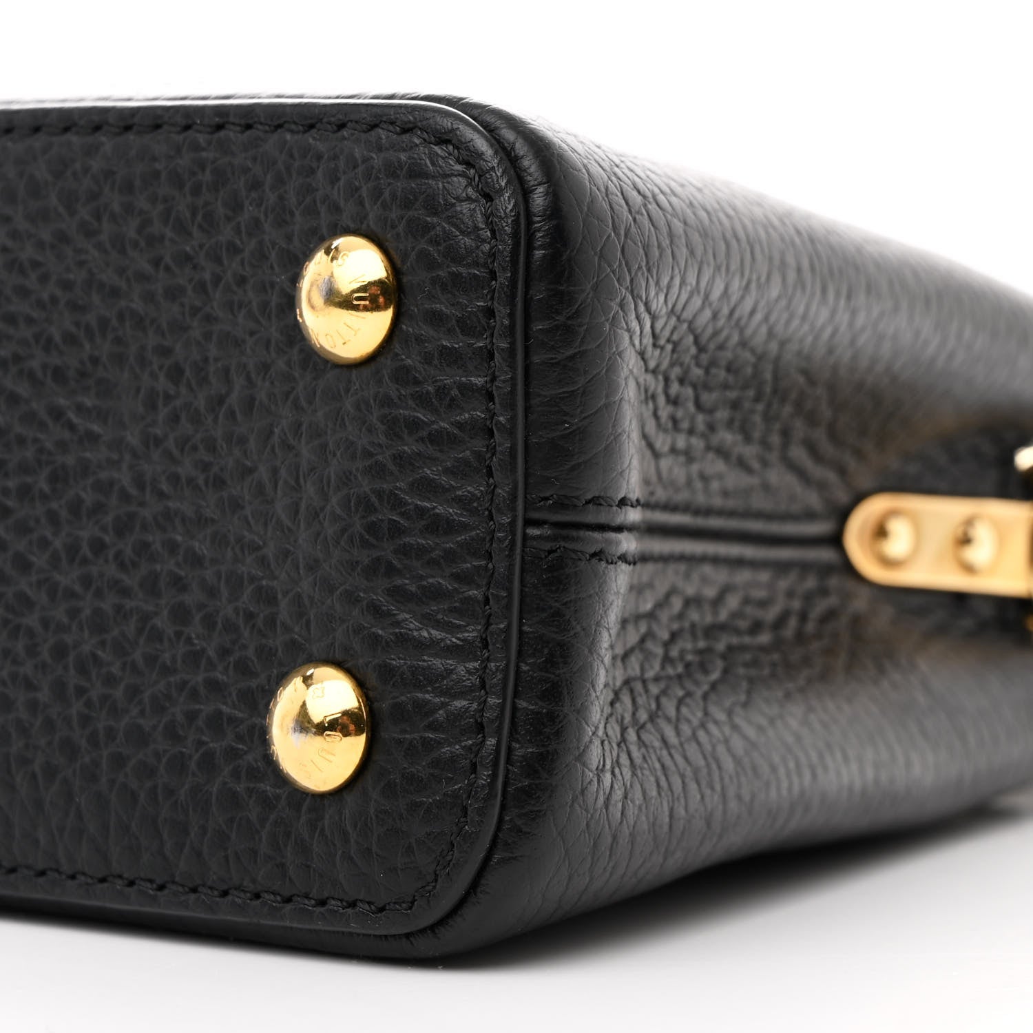 Louis Vuitton Taurillon Braided Capucines Mini Black