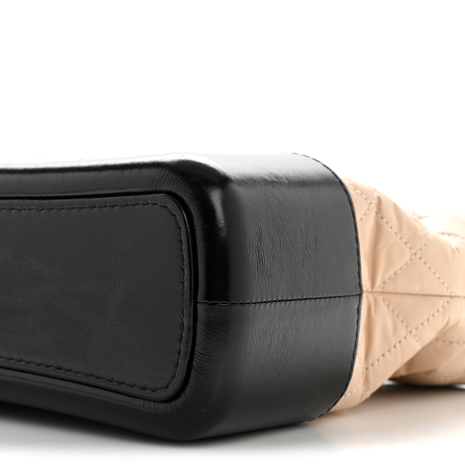 Chanel Aged Calfskin Quilted Medium Gabrielle Hobo Beige Black