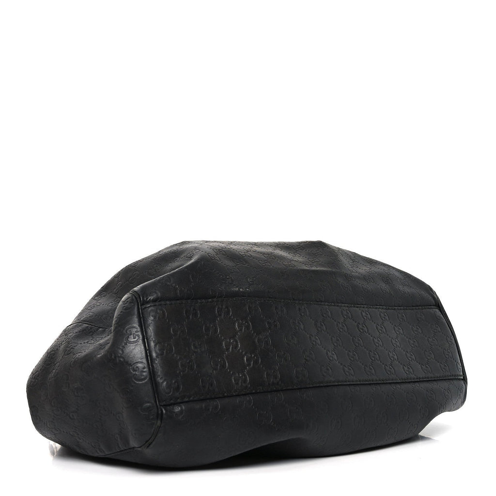 Gucci Guccissima Medium Sukey Tote Black