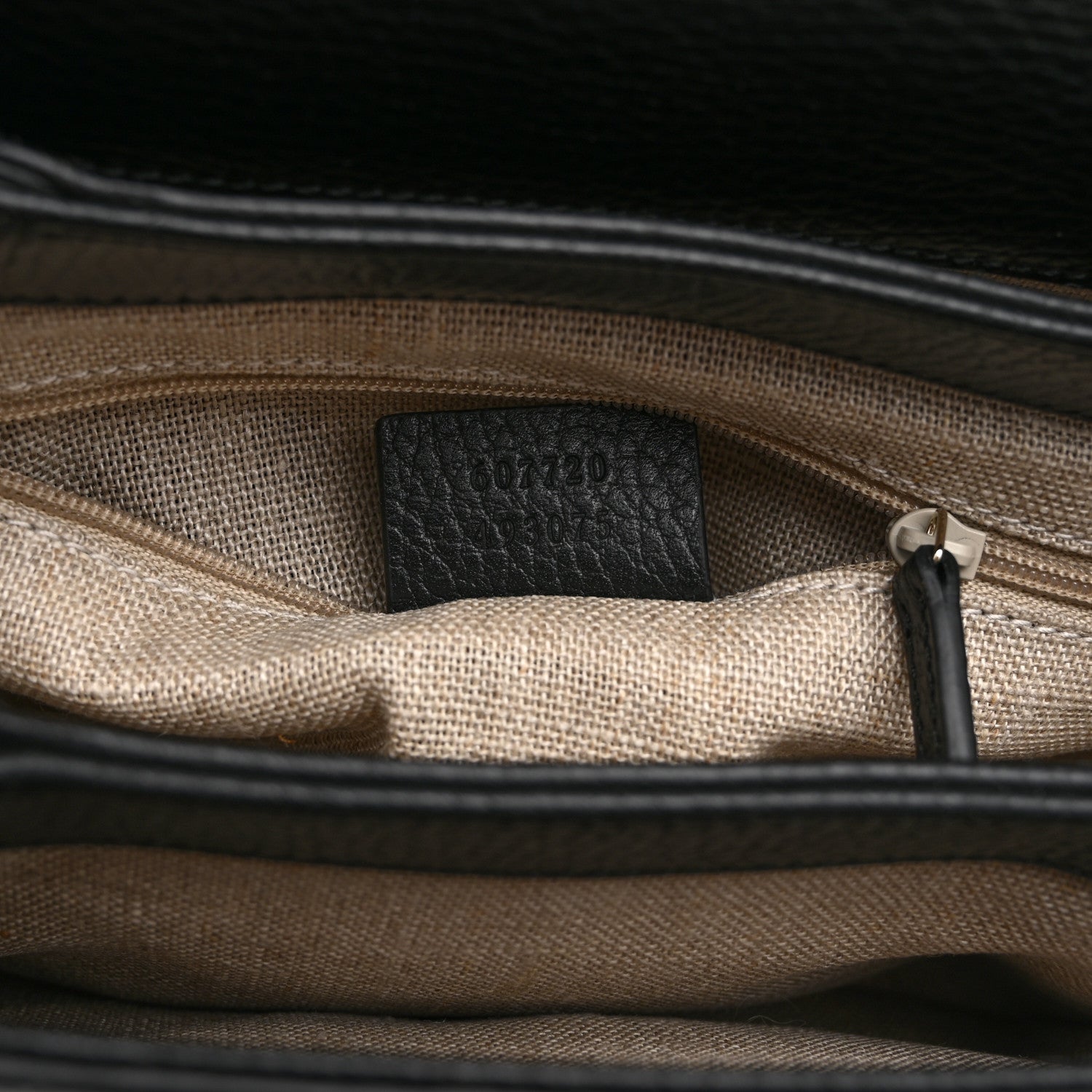 Gucci Dollar Calfskin Interlocking G Crossbody Bag Black