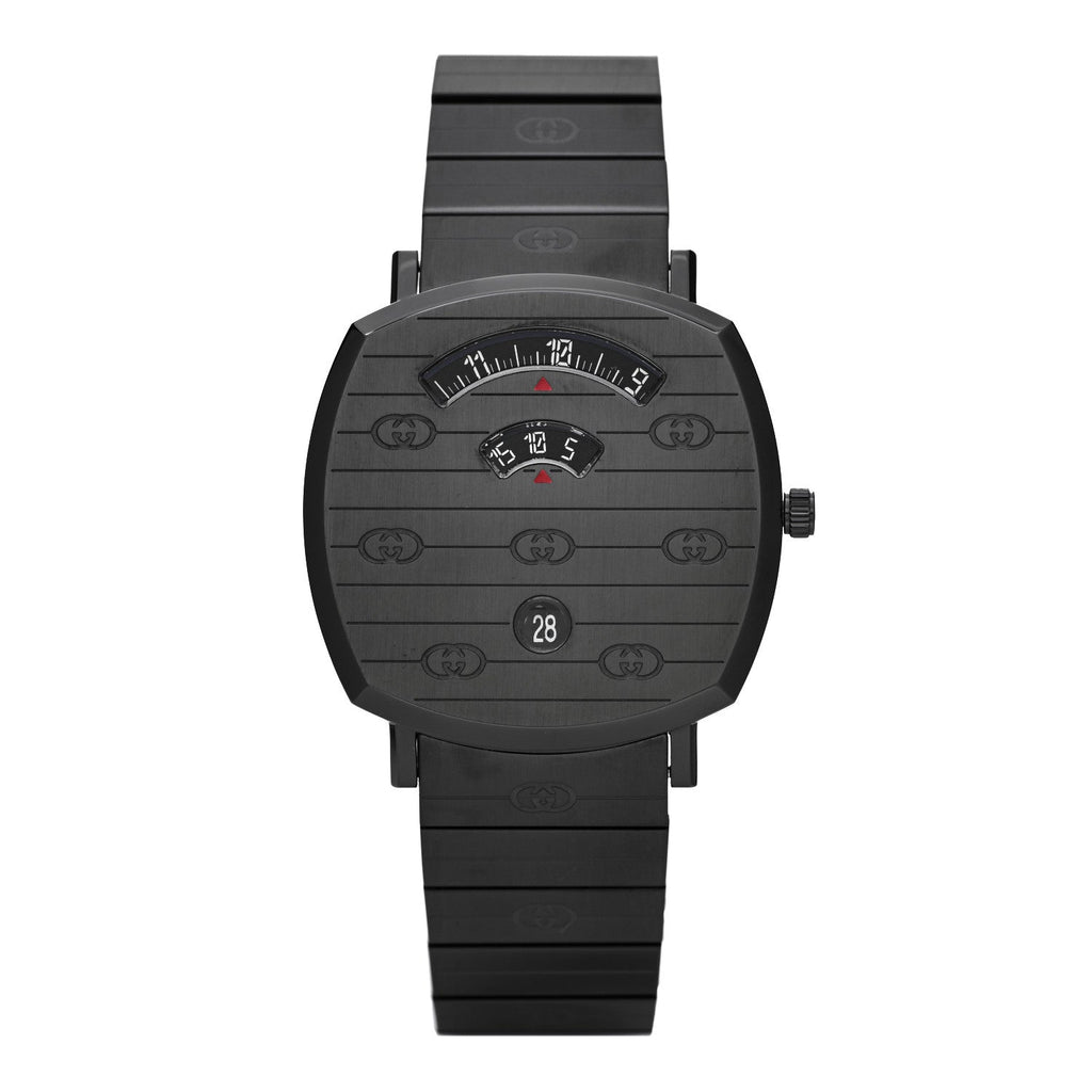 Gucci PVD Stainless Steel 38mm Grip Quartz Watch Black