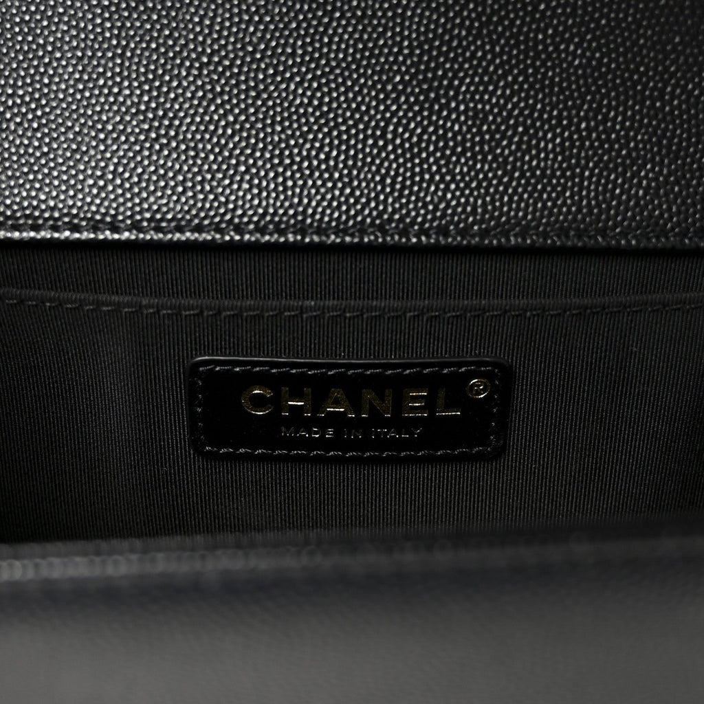 Chanel Caviar Quilted Medium Boy Flap Black