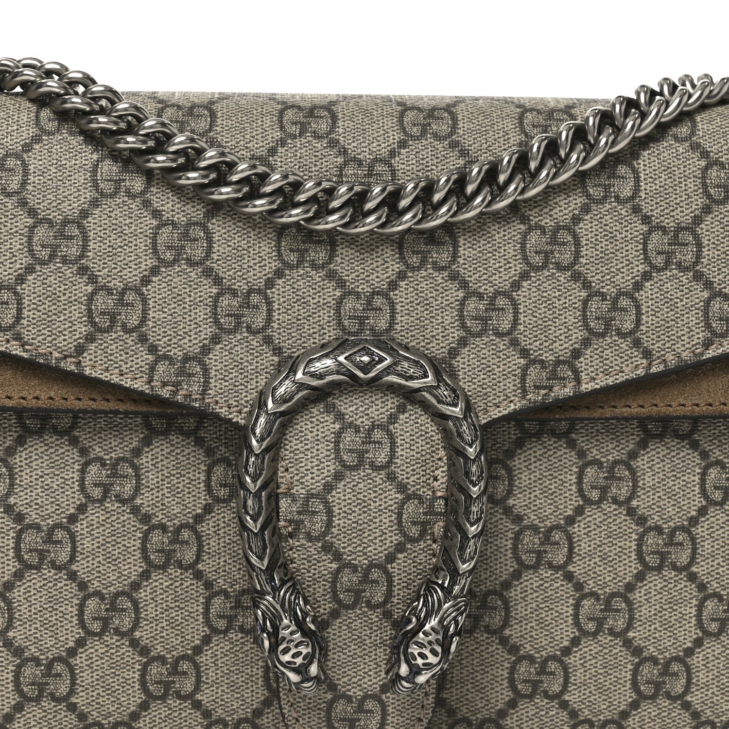 Gucci GG Supreme Monogram Small Dionysus Shoulder Bag Taupe