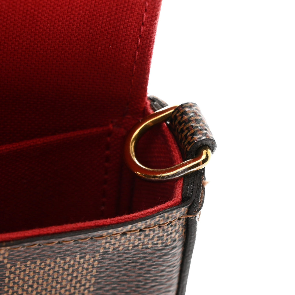 Louis Vuitton Damier Ebene Pochette Felicie Chain Wallet