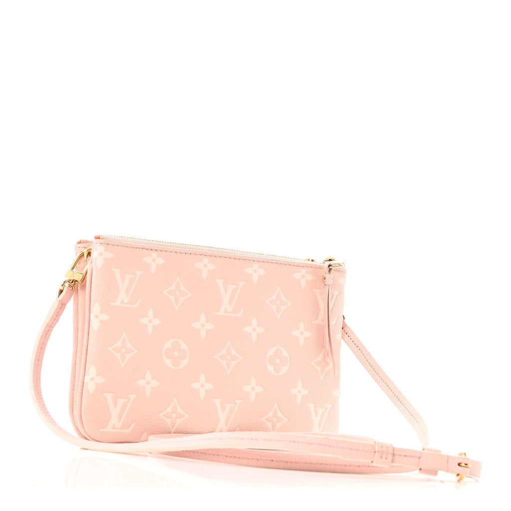 Louis Vuitton Empreinte Monogram Double Zip Pochette Rose