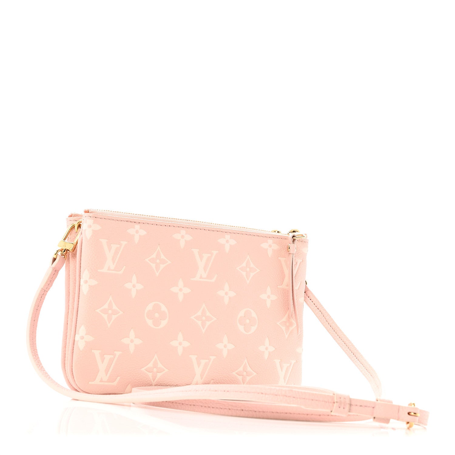 Louis Vuitton Empreinte Monogram Double Zip Pochette Rose