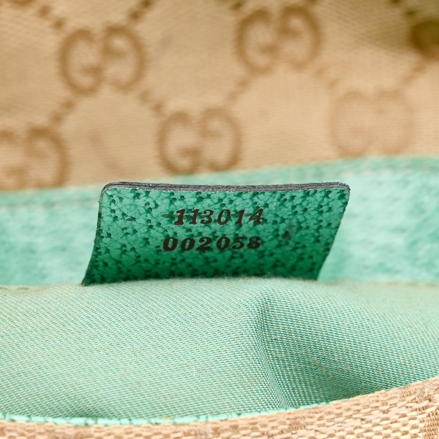 Gucci Monogram Satchel Bag Turquoise