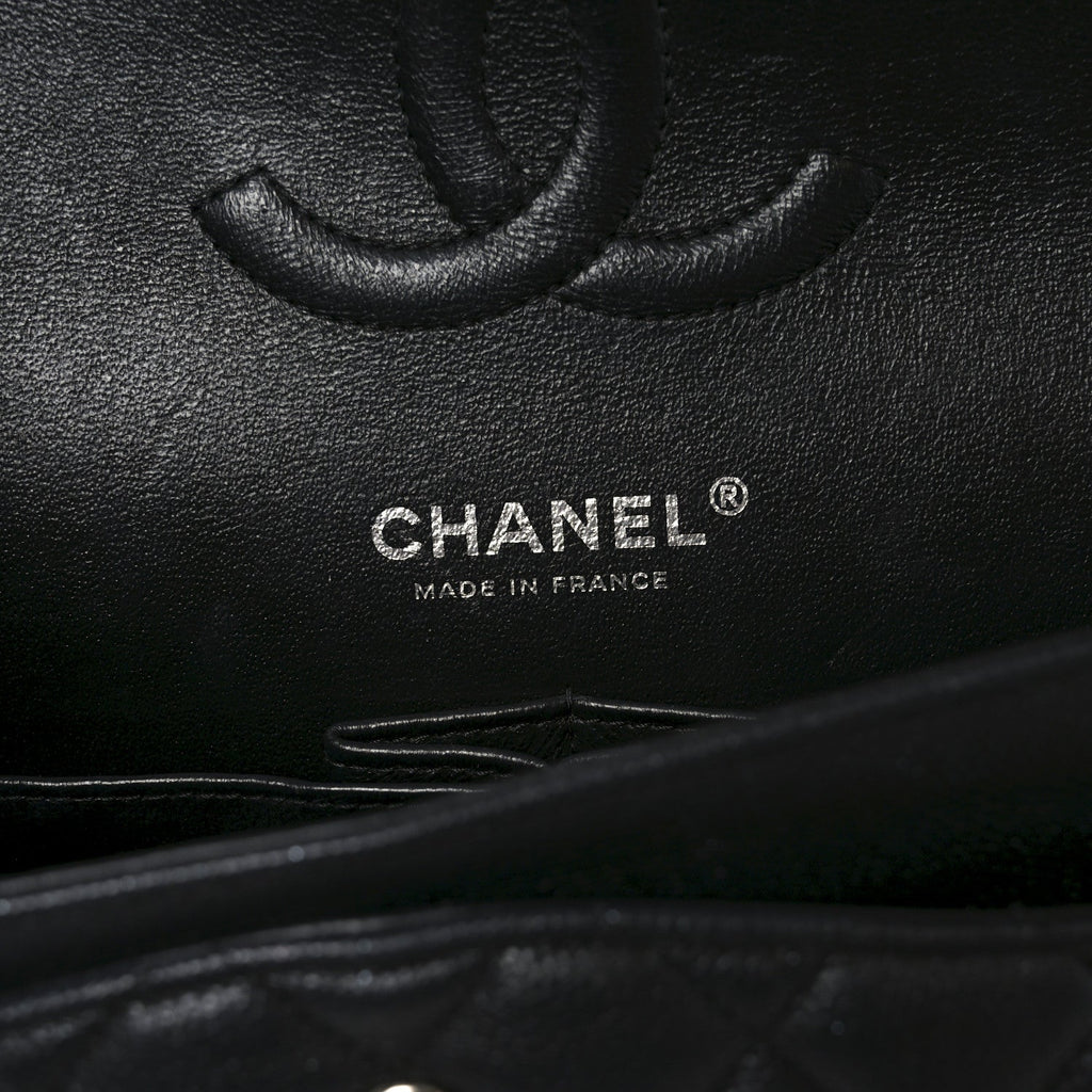 Chanel Iridescent Caviar Quilted Medium Double Flap Black