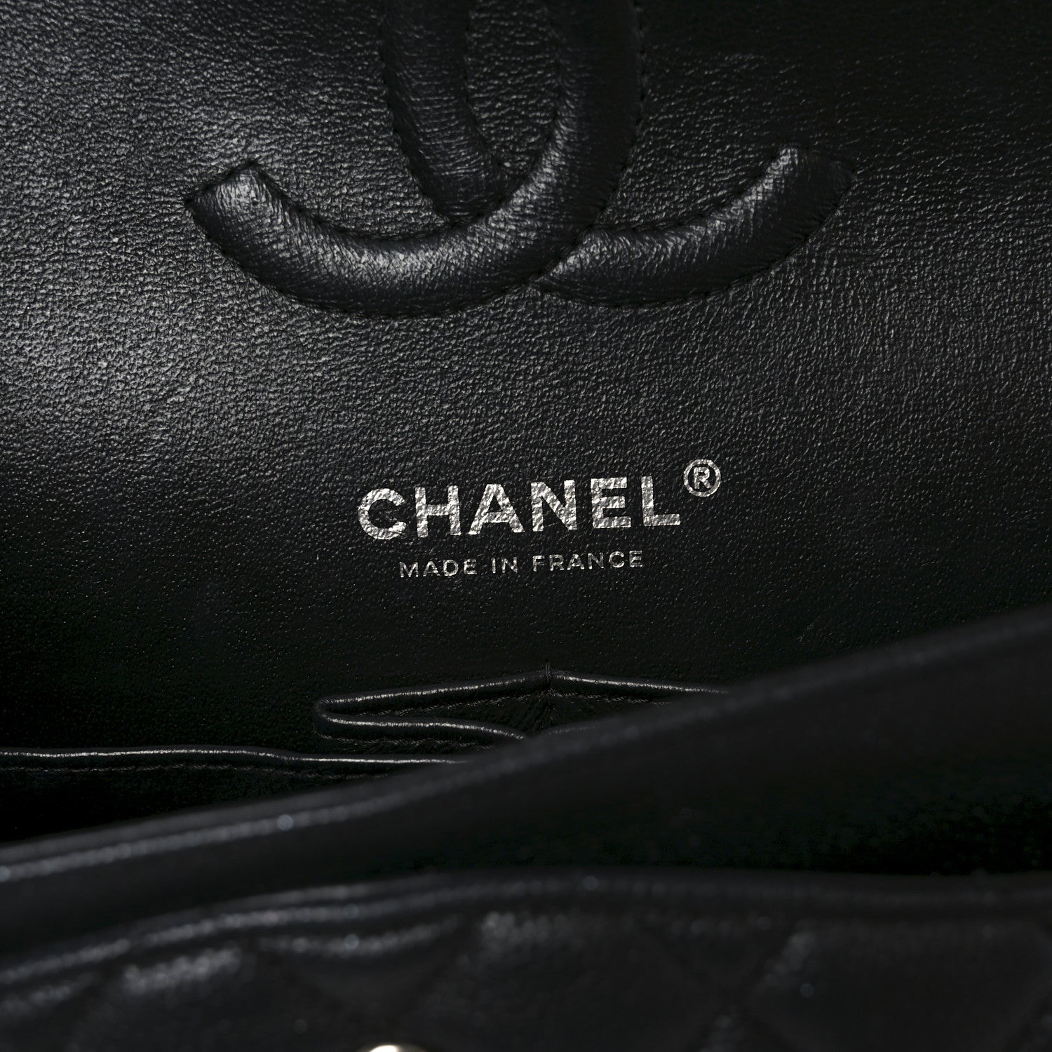 Chanel Iridescent Caviar Quilted Medium Double Flap Black