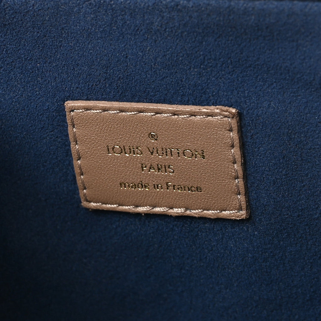 Louis Vuitton Lambskin Embossed Monogram Coussin MM  Taupe