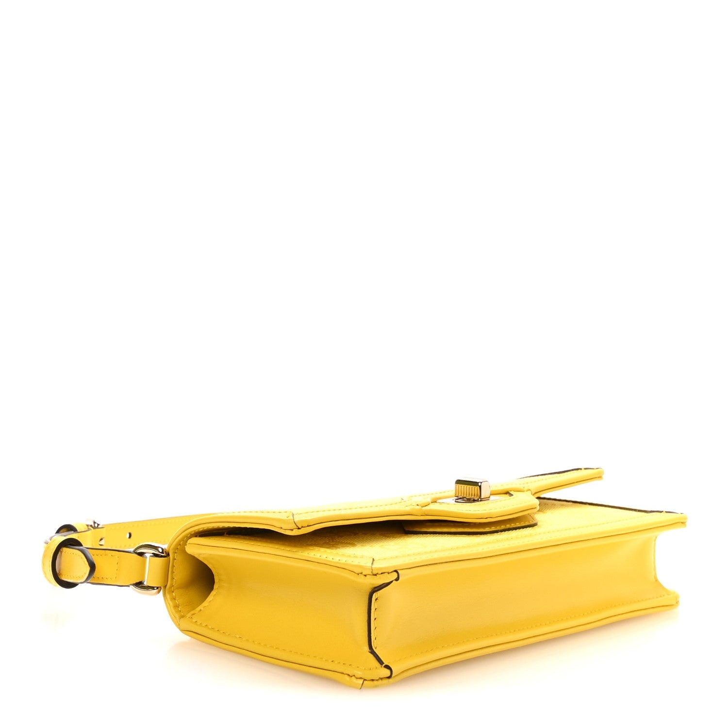 Gucci GG Monogram Scratch Lux Calfskin Mini Luce Shoulder Bag Yellow