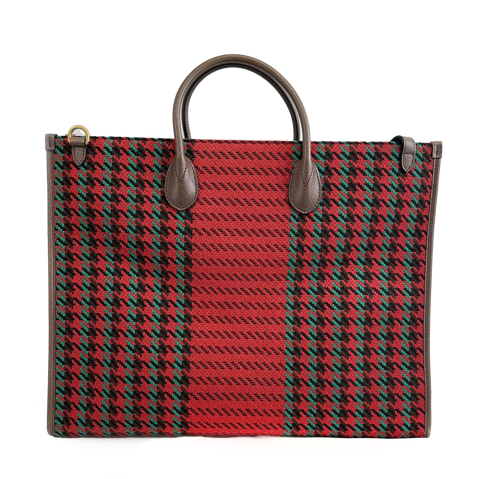 GUCCI - NEW Large Houndstooth GG Tote w / Shoulder Strap
