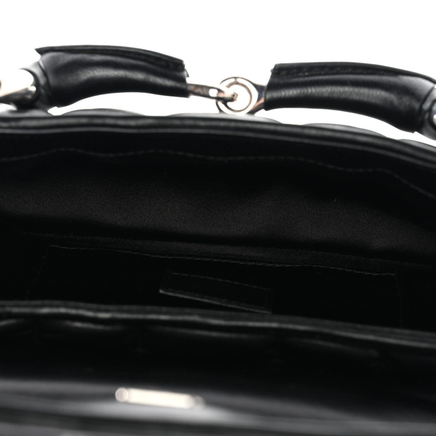 Gucci Nappa Vertical Matelasse Small Maxi Horsebit Chain Shoulder Bag Black