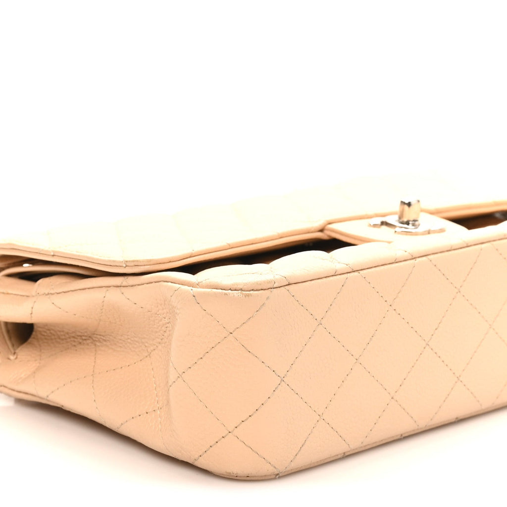 Chanel Caviar Quilted Medium Double Flap Beige