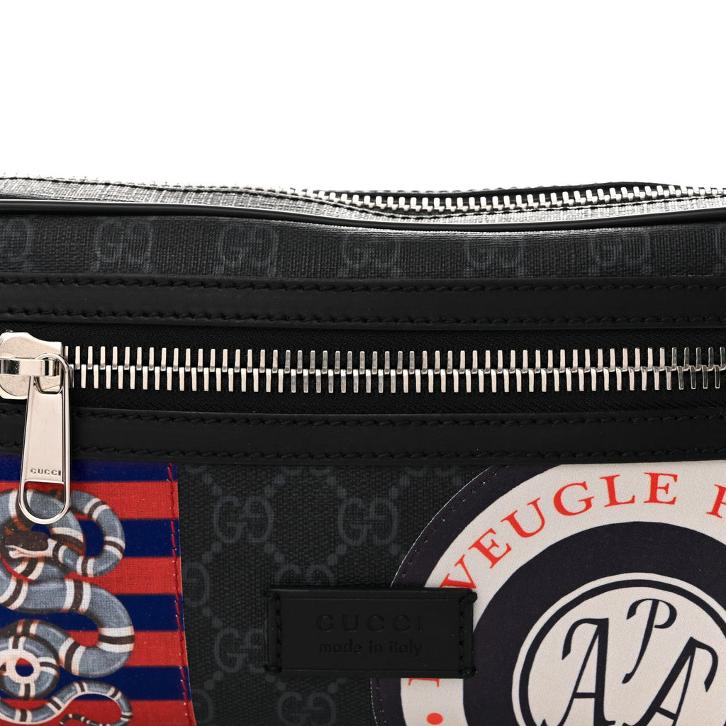 Gucci GG Supreme Monogram Night Courrier Belt Bag Black Multicolor