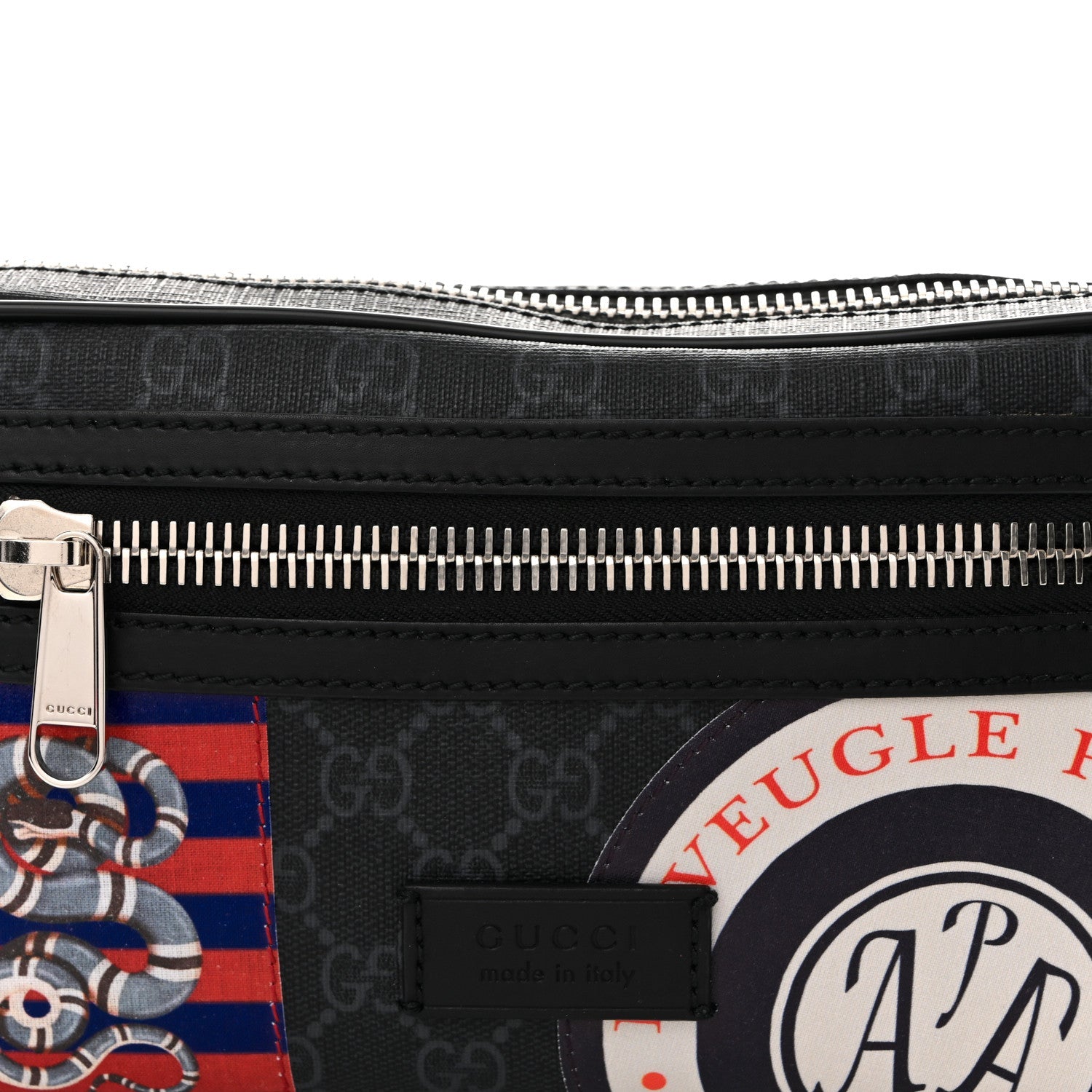 Gucci GG Supreme Monogram Night Courrier Belt Bag Black Multicolor