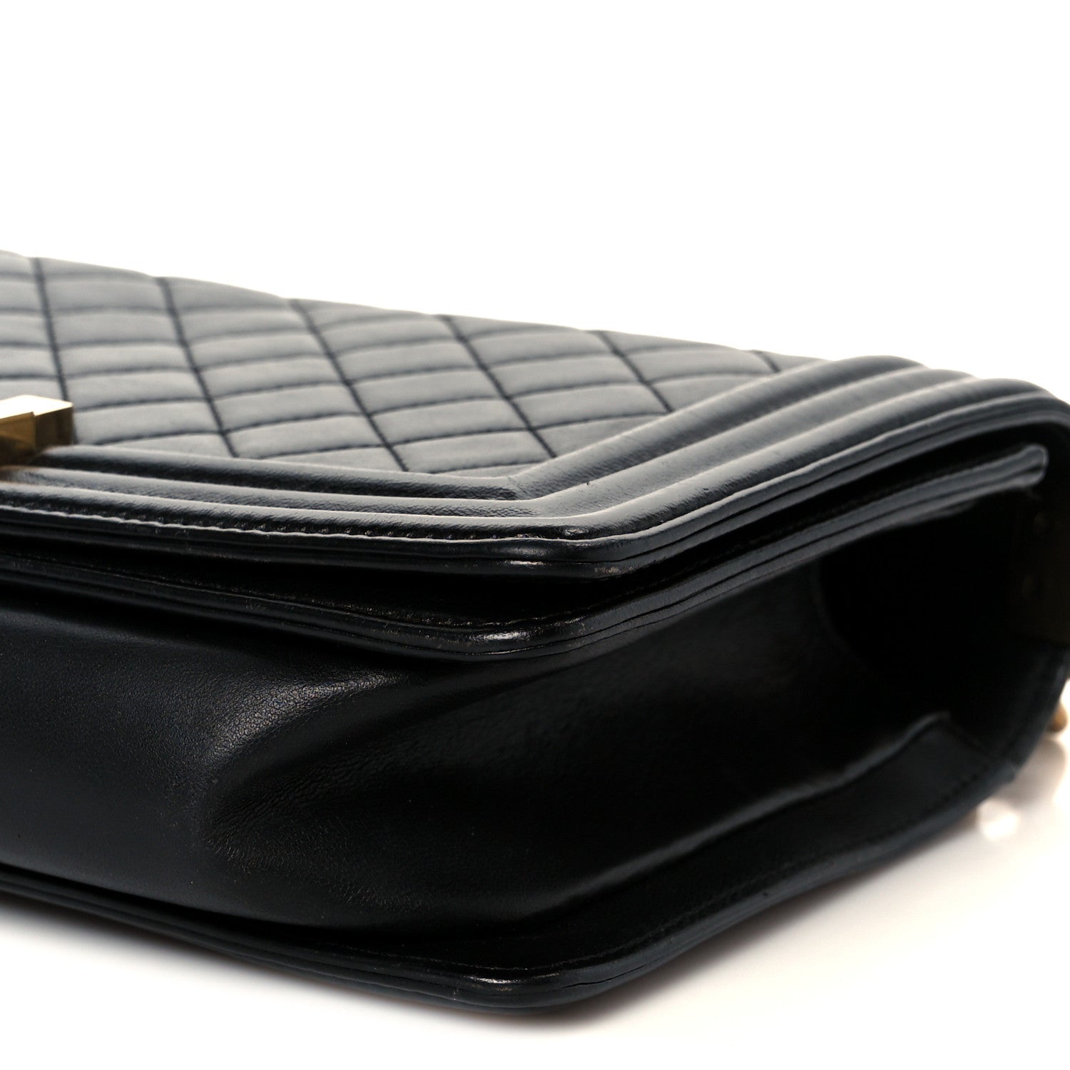 Chanel Lambskin Quilted Medium Boy Flap Black
