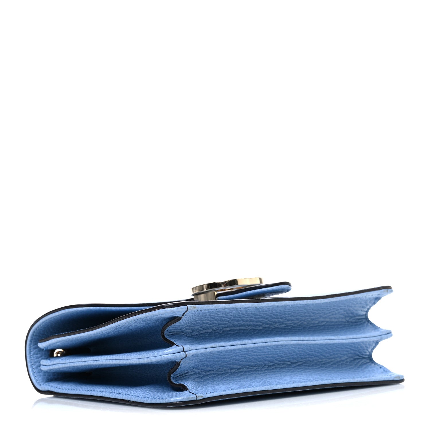 Gucci Dollar Calfskin Small Interlocking G Shoulder Bag Mineral Blue