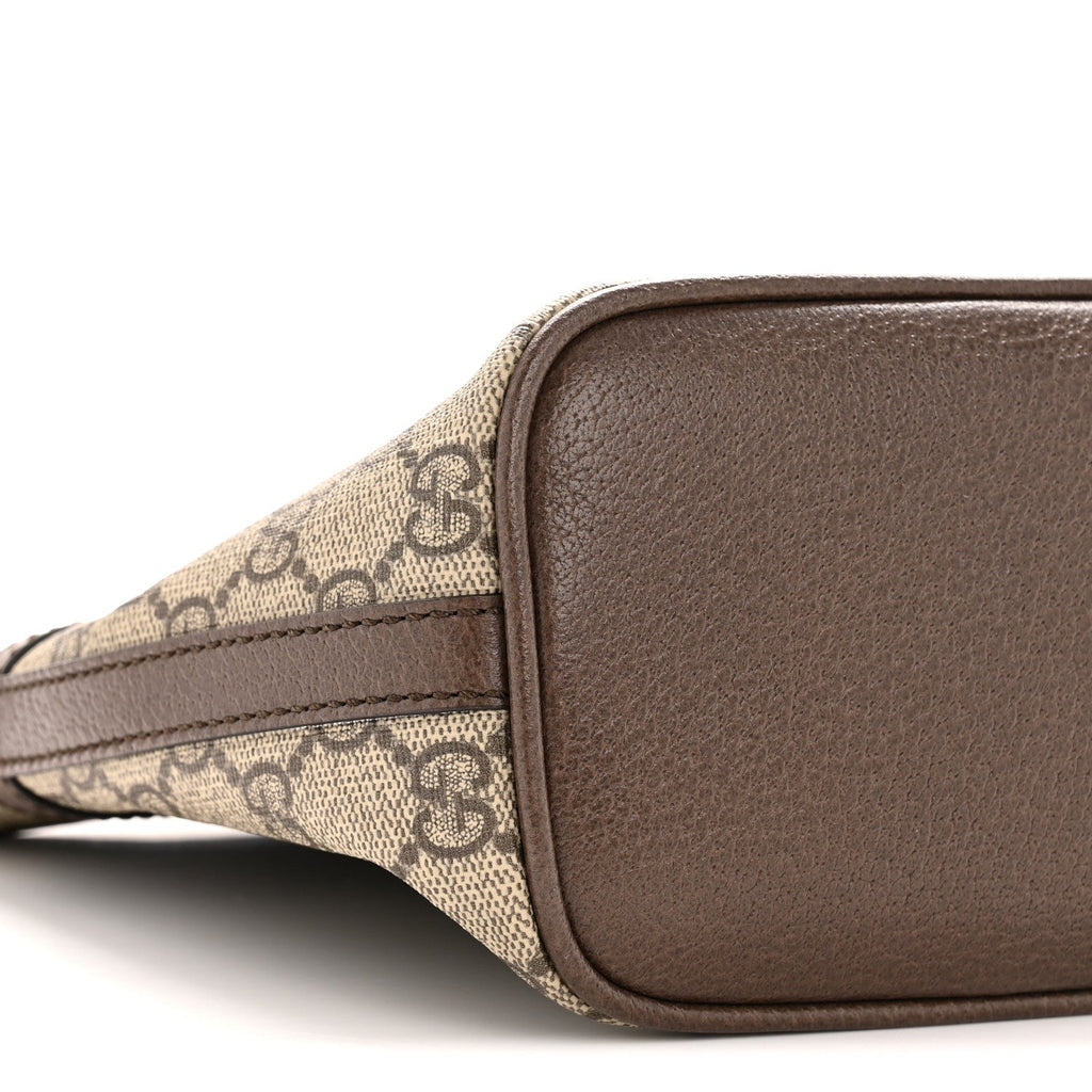 Gucci GG Supreme Monogram Web Ophidia Chain Shoulder Bag Brown