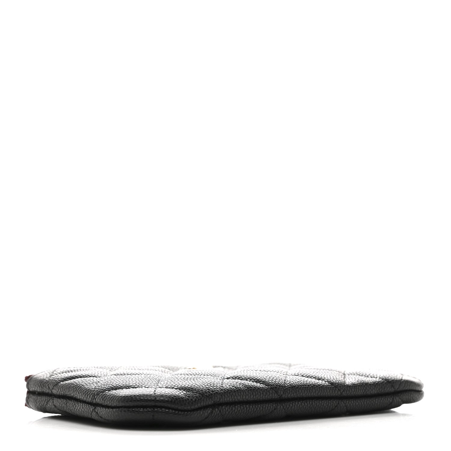 Caviar Quilted Small Cosmetic Case Black