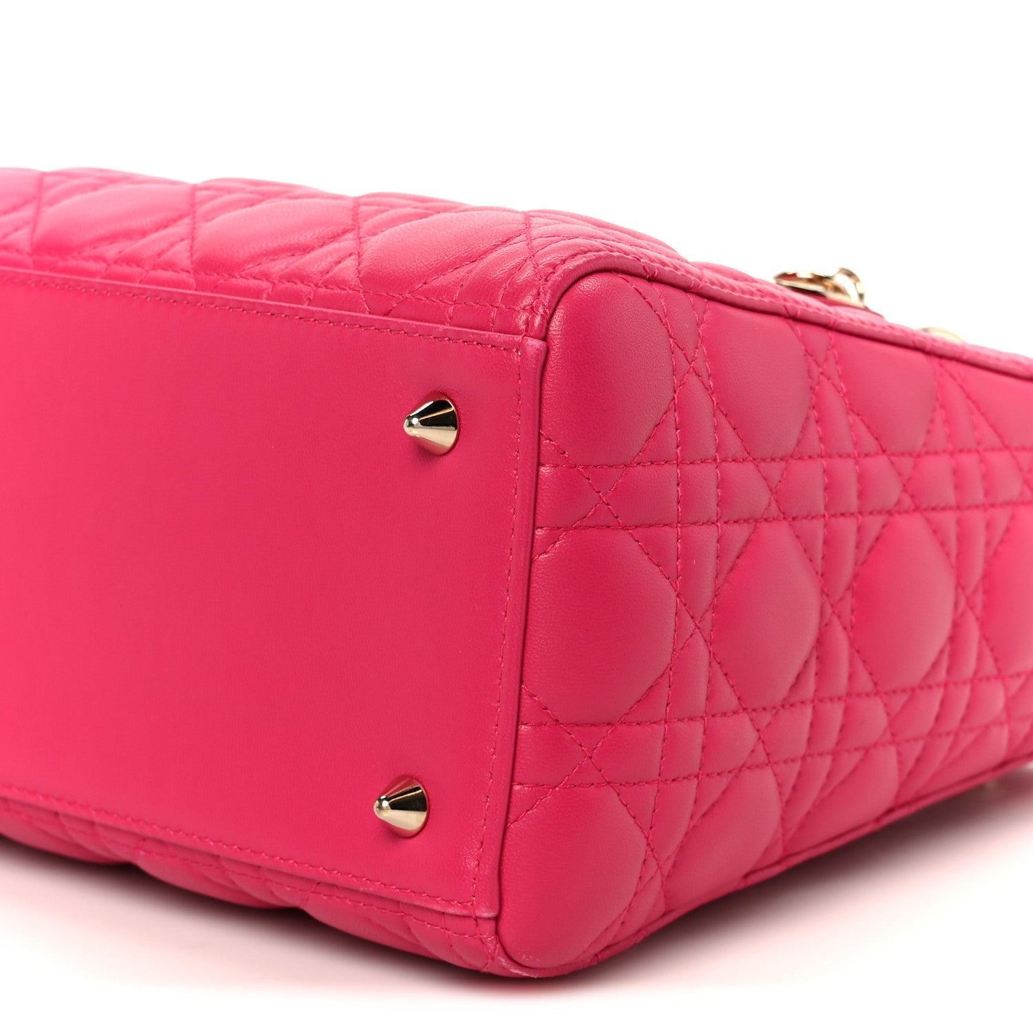 Christian Dior Lambskin Cannage Medium Lady Dior Pink