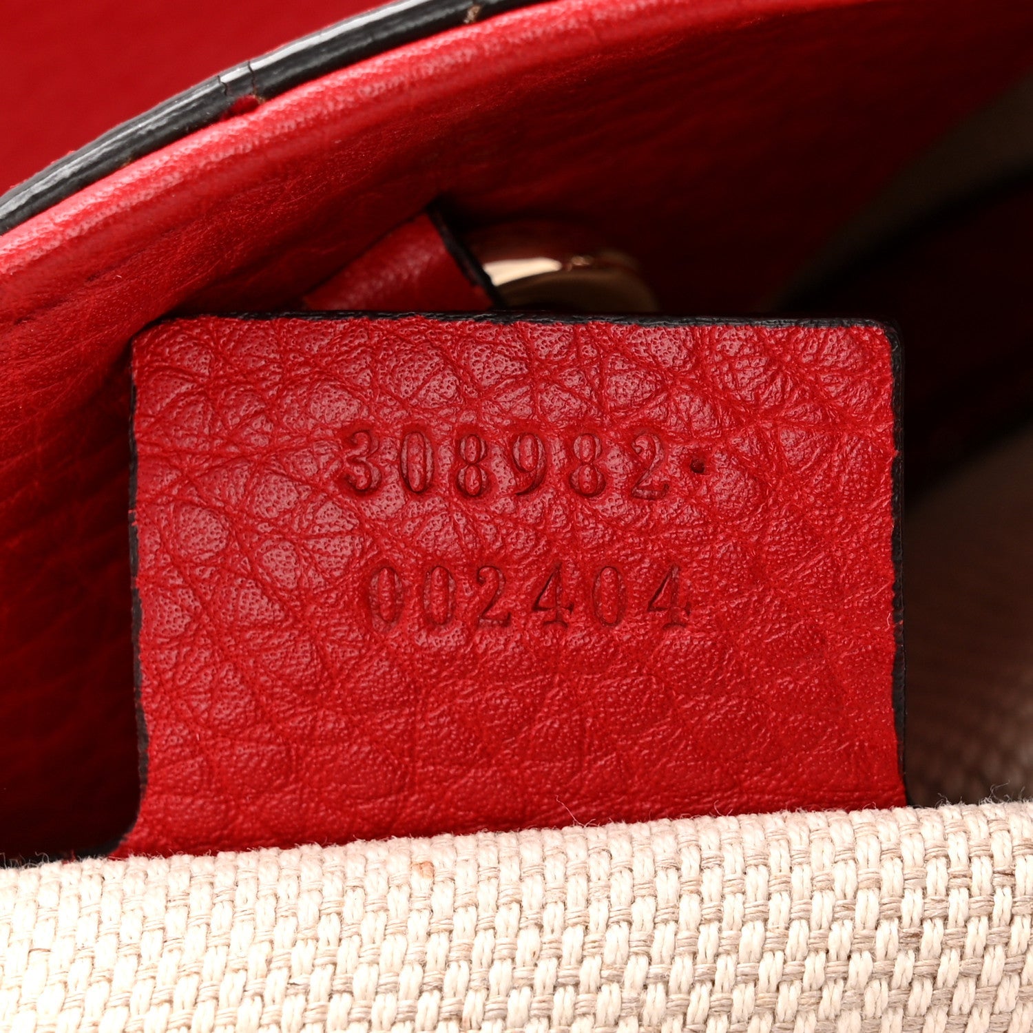 Gucci Pebbled Calfskin Medium Soho Chain Shoulder Bag Tabasco Red