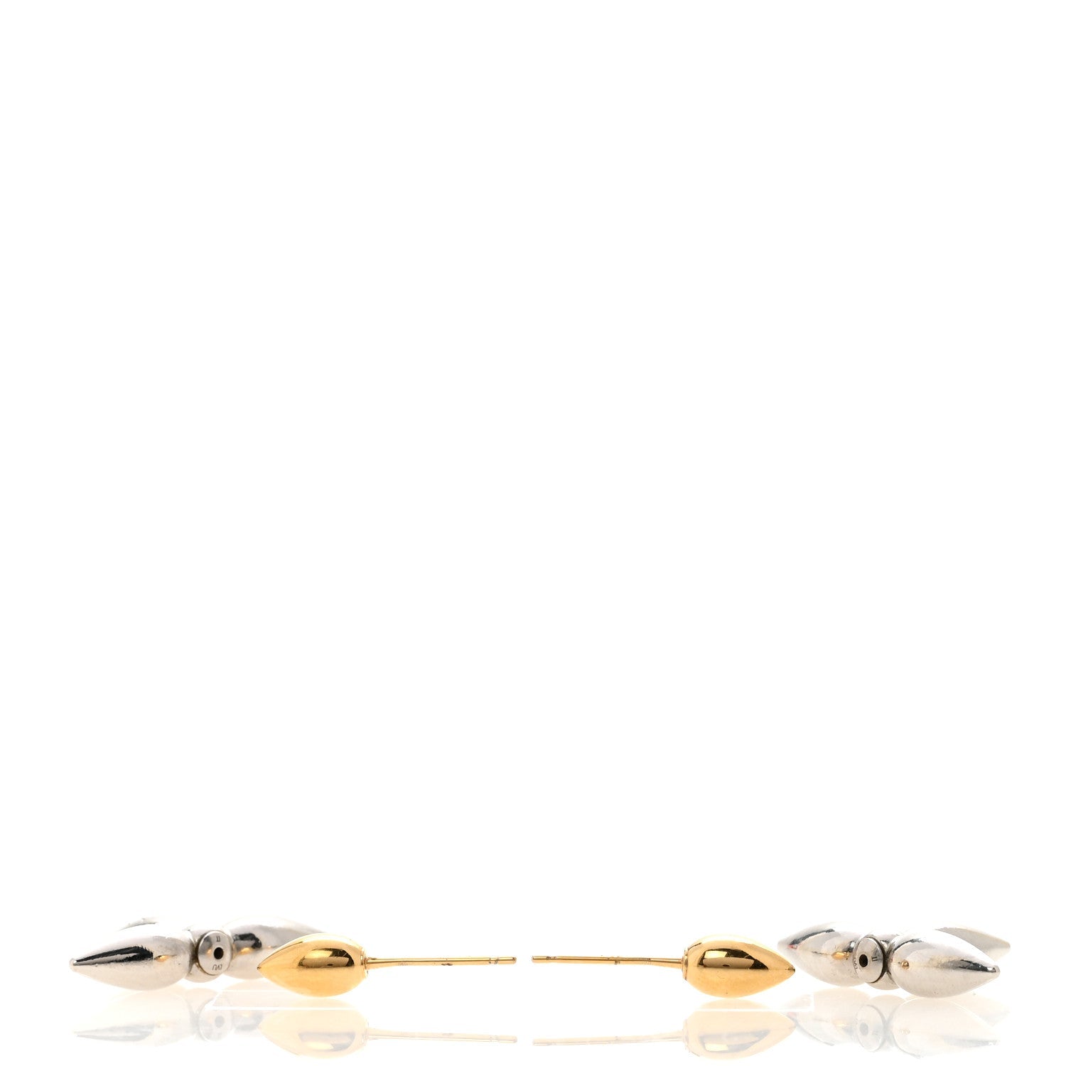 Louis Vuitton Metal Louisette Earrings Silver Gold