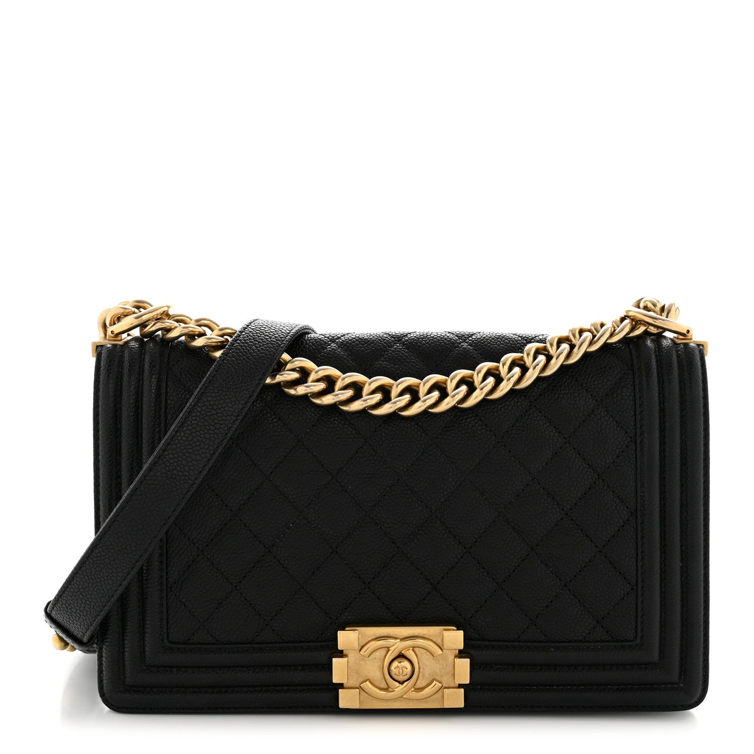 Chanel Caviar Quilted Medium Boy Flap Black