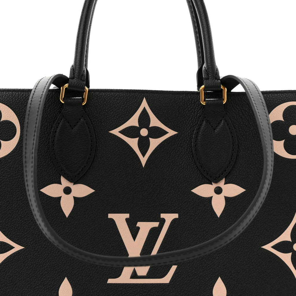 Louis Vuitton Empreinte Monogram Giant Onthego MM Black Beige
