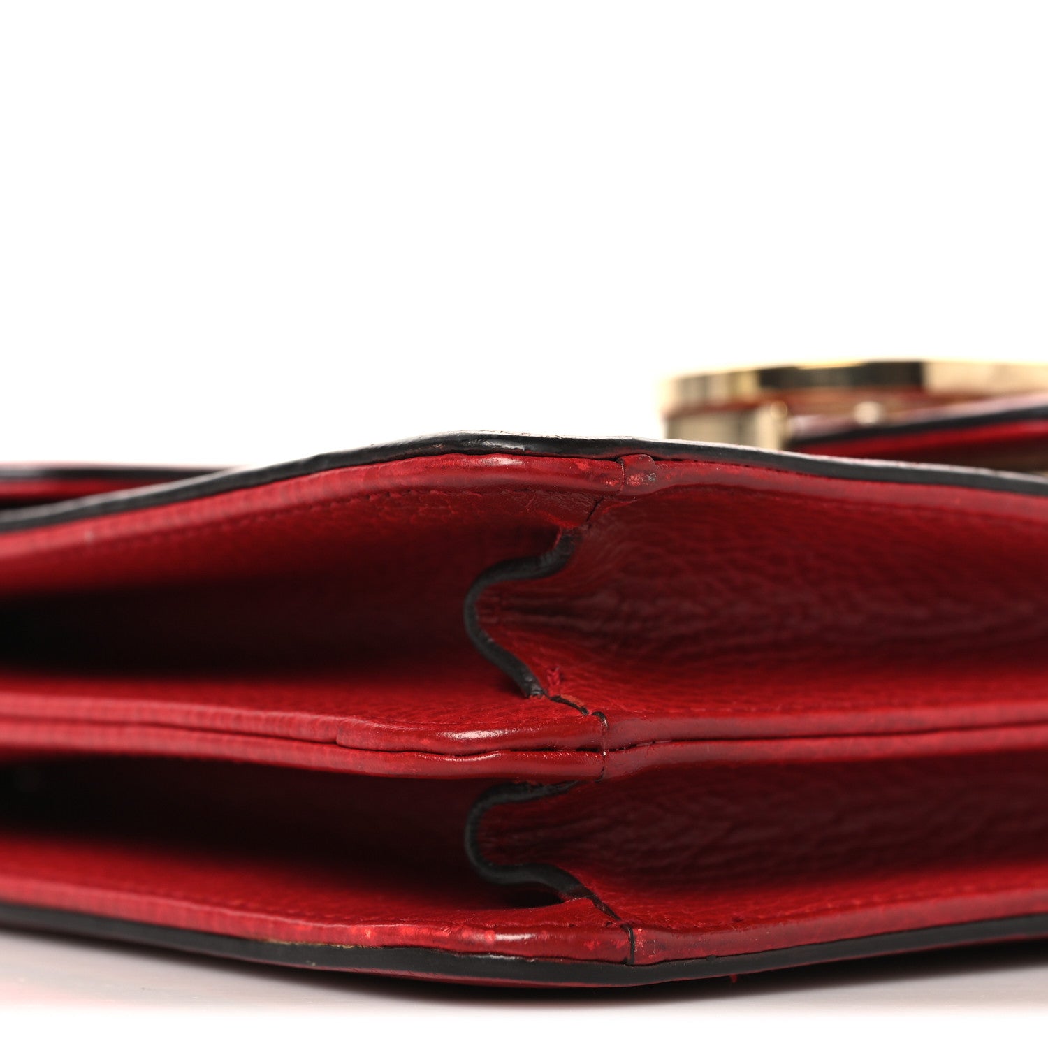 Gucci Dollar Calfskin Small Interlocking G Shoulder Bag Red