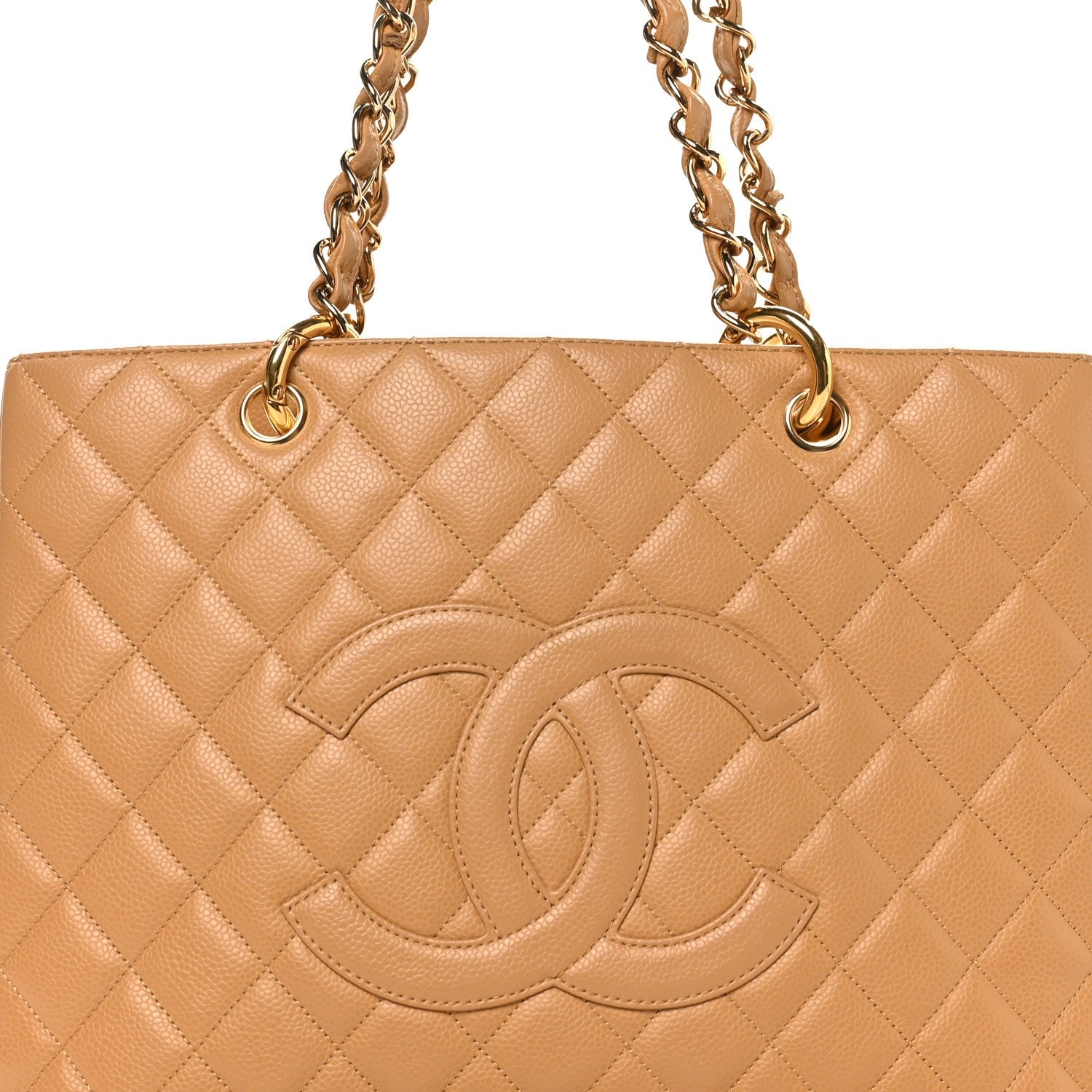 Chanel Caviar Quilted Grand Shopping Tote GST Beige