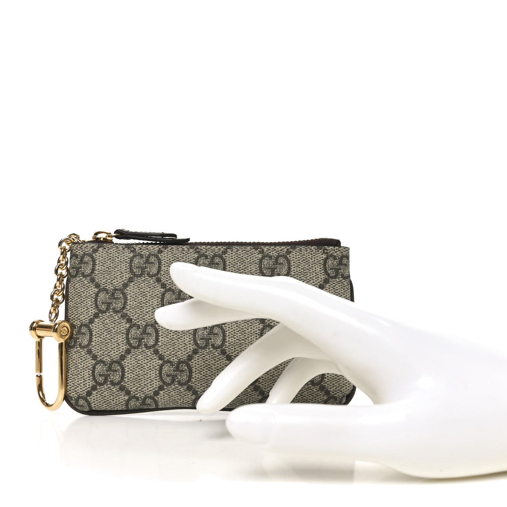 Gucci GG Supreme Monogram Key Case Brown