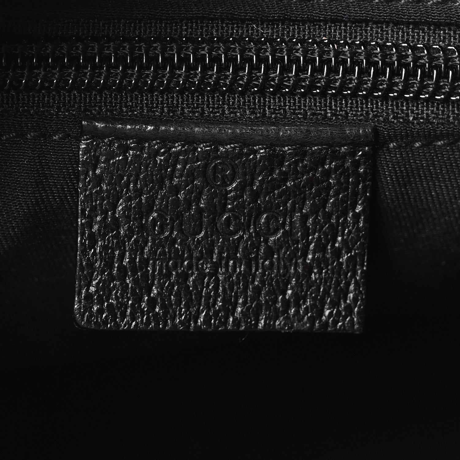 Gucci Monogram Medium Half Moon Hobo Black