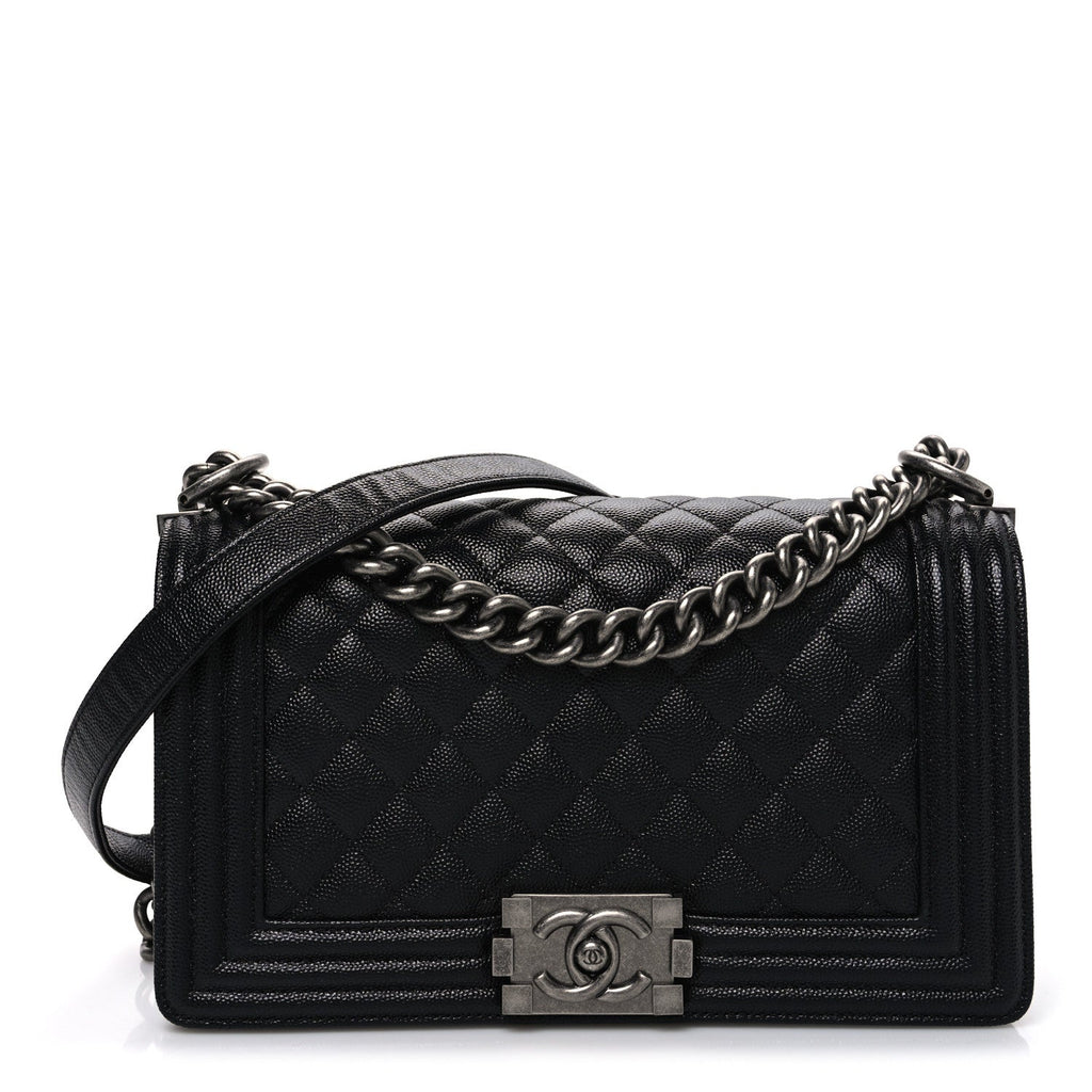 Chanel Caviar Quilted Medium Boy Flap Black