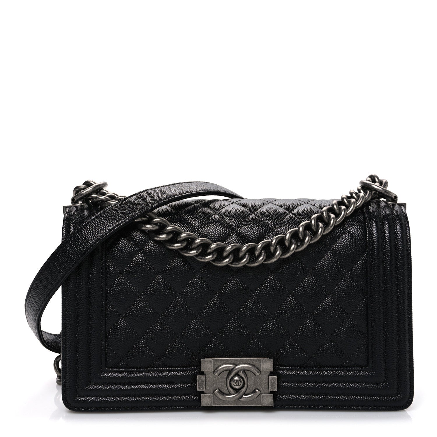 Chanel Caviar Quilted Medium Boy Flap Black