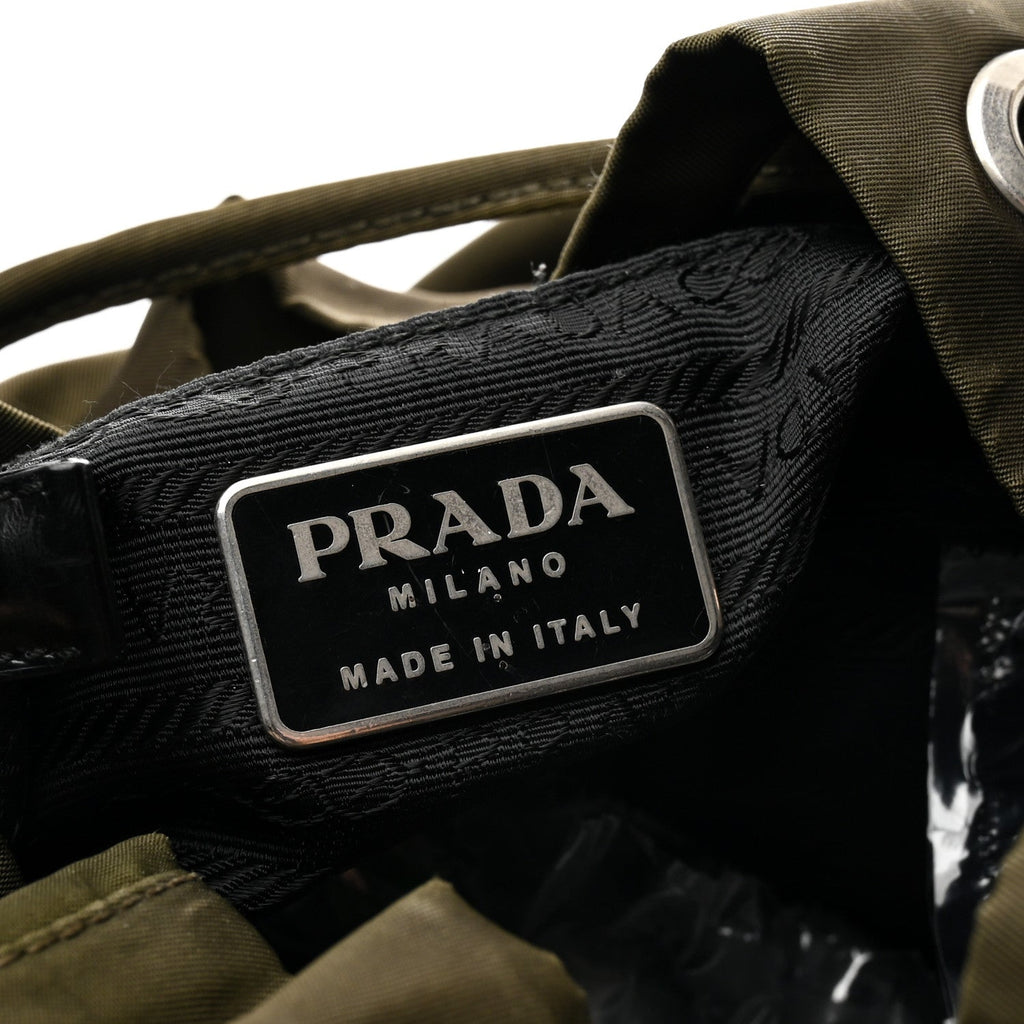 Prada Tessuto Nylon Vela Small Backpack Dark Green