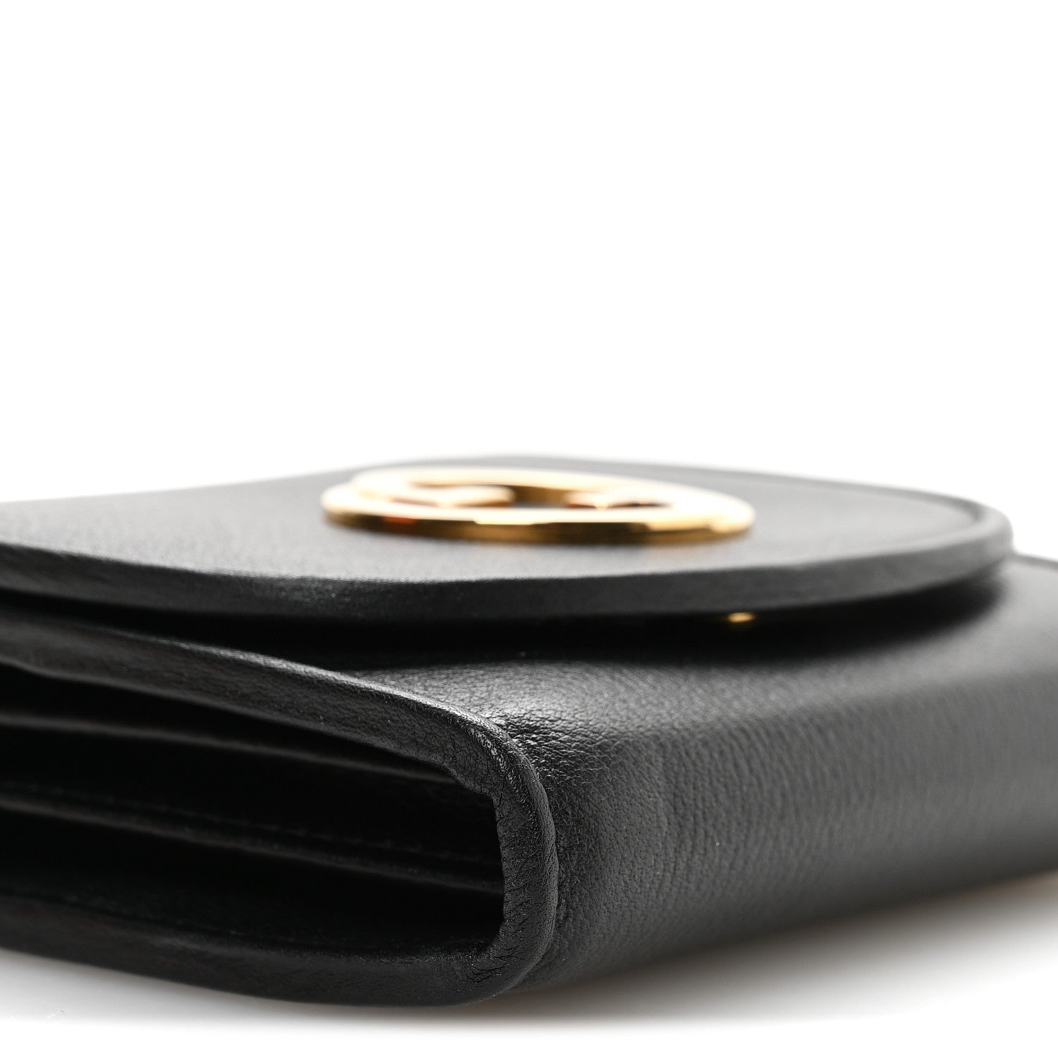 Gucci Roxy Calfskin Medium Blondie Chain Wallet Black