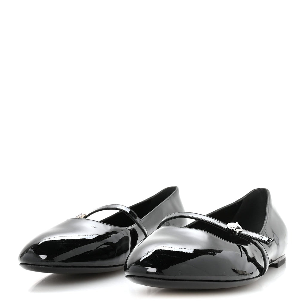 Louis Vuitton Patent Uniformes Ballet Flats 39.5 Black