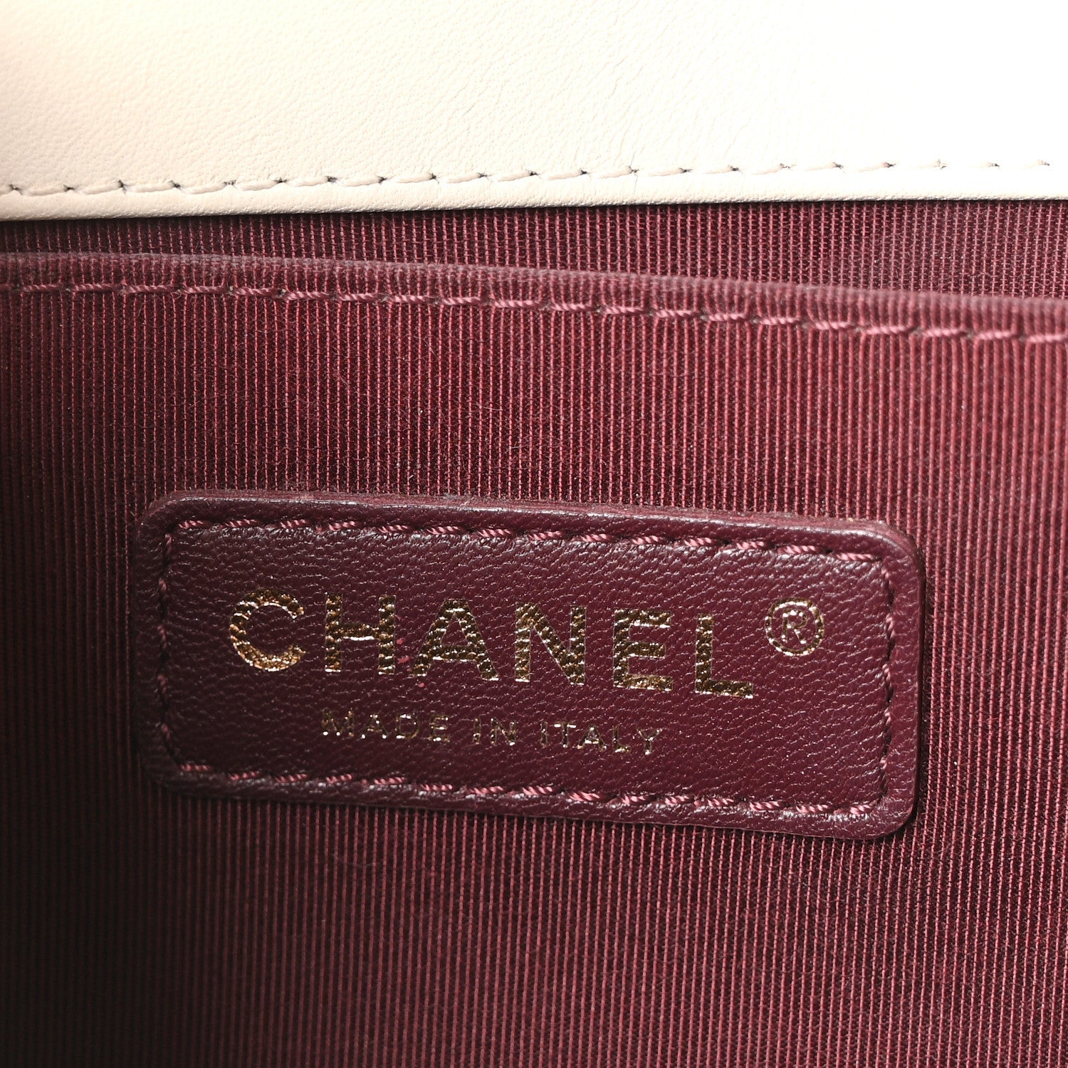 Chanel Caviar Calfskin Chevron Medium Boy Flap White