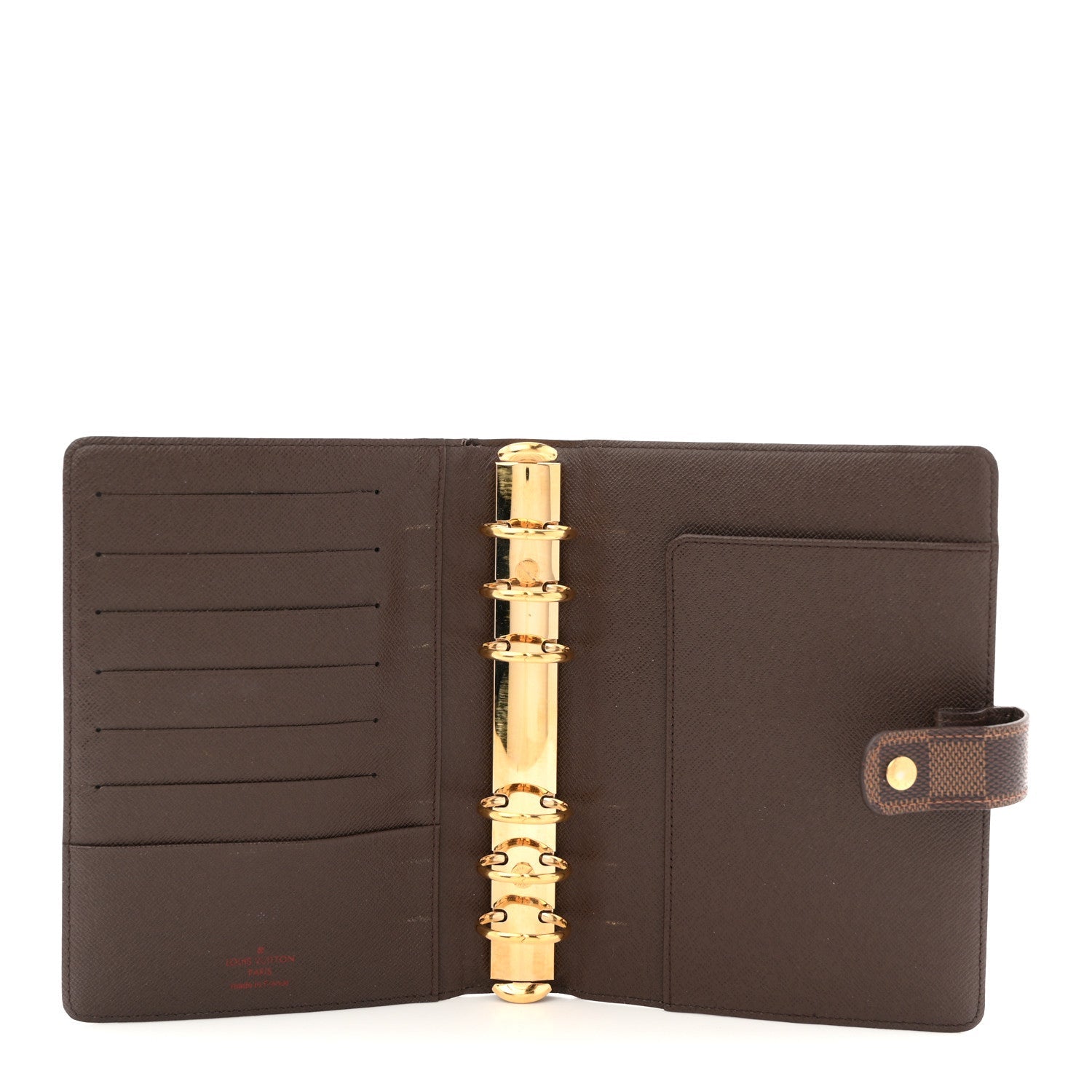 Louis Vuitton Damier Ebene Medium Ring Agenda Cover