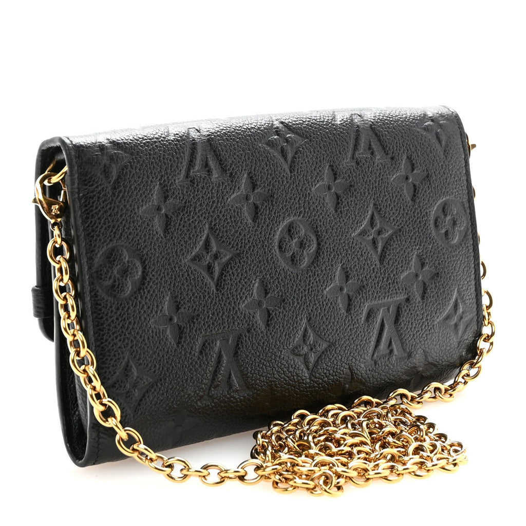 Louis Vuitton Empreinte Vavin Chain Wallet Black