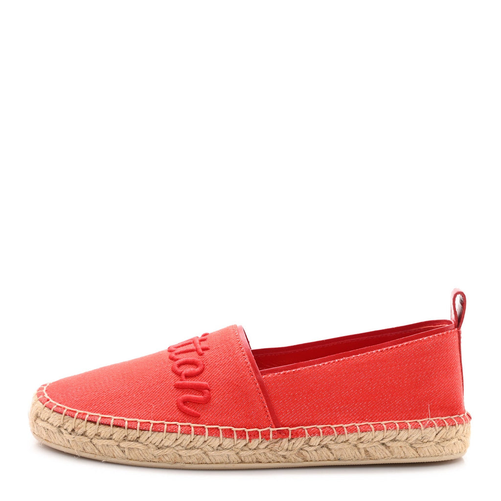 Louis Vuitton Canvas Waterfall Espadrille 36 Rouge