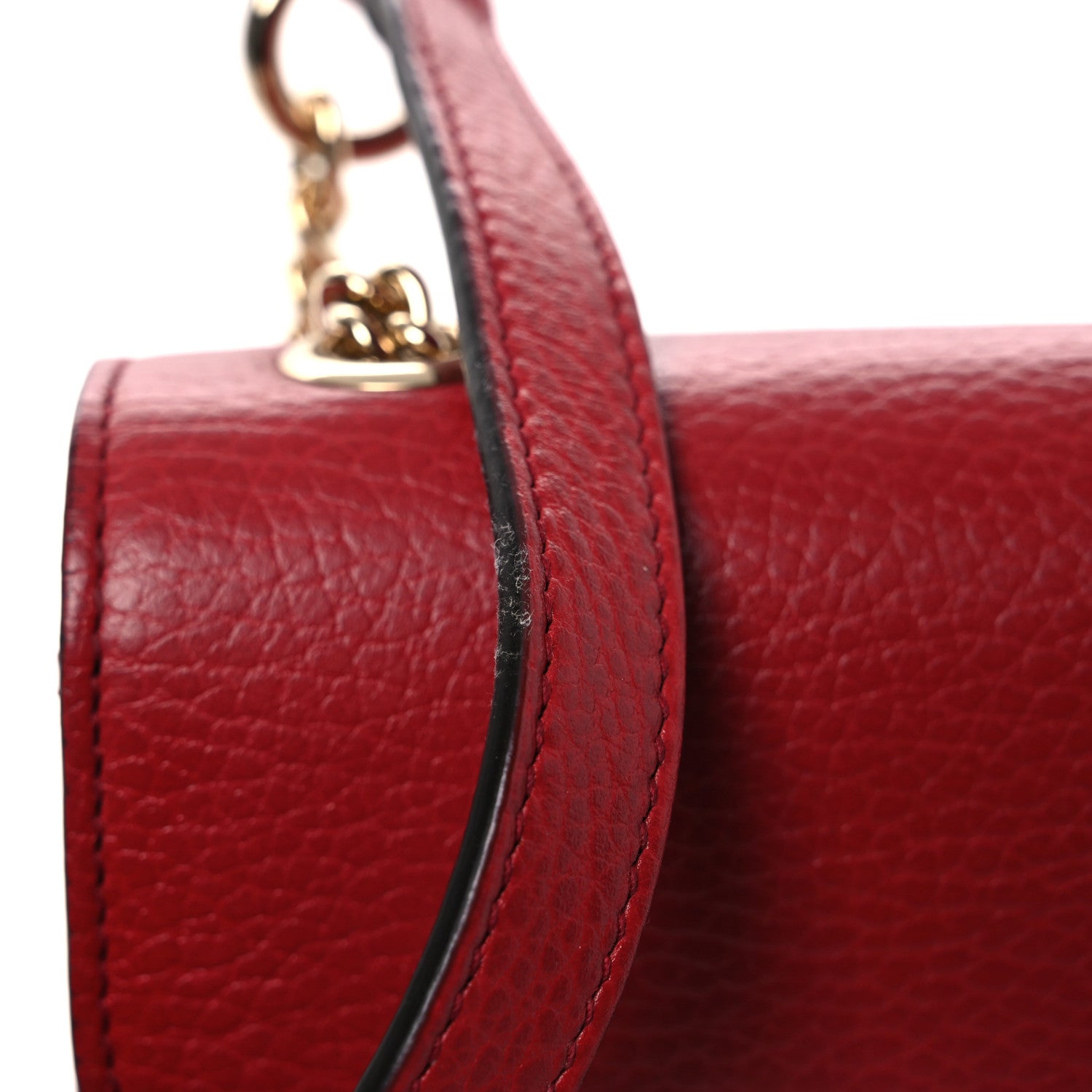 Gucci Dollar Calfskin Small Interlocking G Shoulder Bag Red