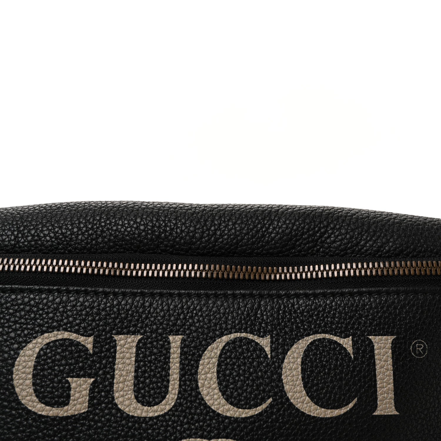 Gucci Grained Calfskin Logo Belt Bag Black